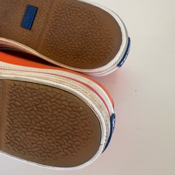 Keds X Kate Spade New YorkTriple Decker Tassel Sneaker Orange Pink, Size 7 - Picture 10 of 10